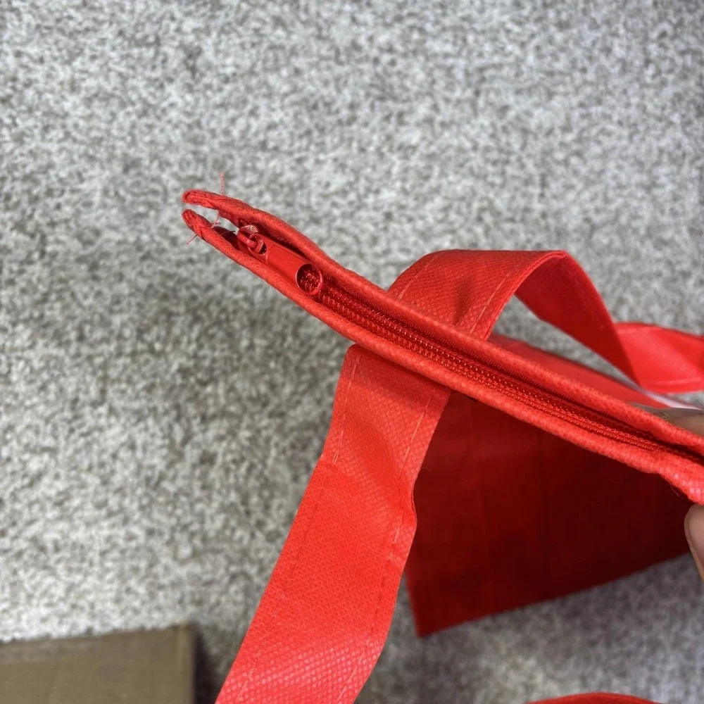 DoorDash Red Insulated Lunch Bag Thermal Tote Zipper Cooler Reusable Grocery
